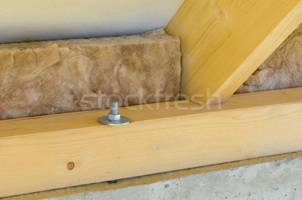 Thermal insulation of a house wall and roof Stock photo © pixpack