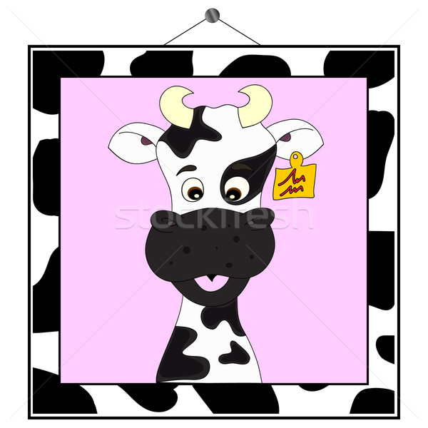 cow portrait in cow frame Stock photo © PiXXart