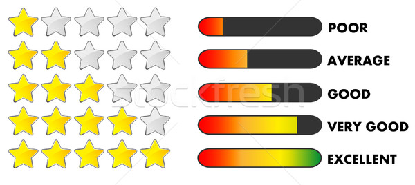 Rating stars and bars Stock photo © PiXXart