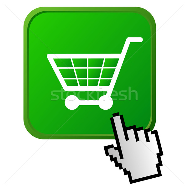 Ekereskedelem technológia háló zöld bolt fehér Stock fotó © PiXXart