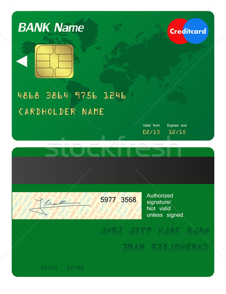 Front and back of credit card Stock photo © PiXXart
