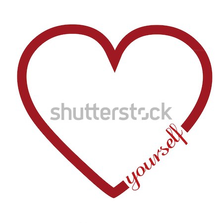 Amor você mesmo fundo vermelho felicidade conceito Foto stock © PiXXart