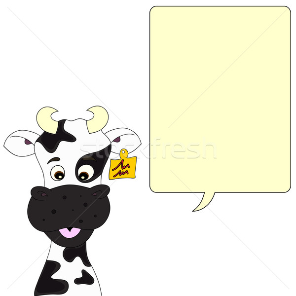 Cow with speech bubble Stock photo © PiXXart