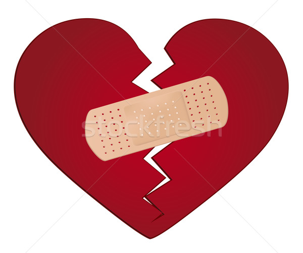 Zdjęcia stock: Złamane · serce · miłości · medycznych · pomoc · czerwony · ból