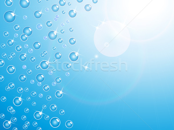 Stockfoto: Bubbels · illustratie · behang · cool · vloeibare