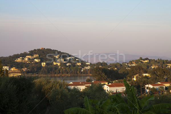 Scenic view in Corfu at sunset time, Greece  Stock photo © PiXXart
