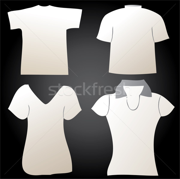 white T-shirt design template Stock photo © place4design