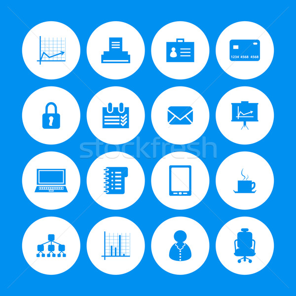various office icons with special design Stock photo © place4design