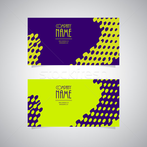 stylish abstract creative business cards, vector illustration, E Stock photo © place4design