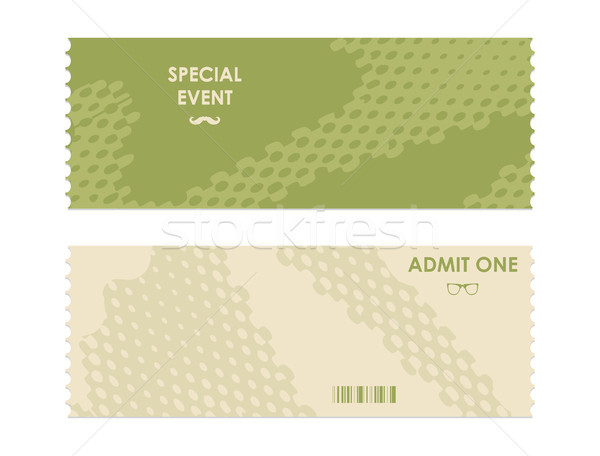 vector paper ticket with hipster elements Stock photo © place4design