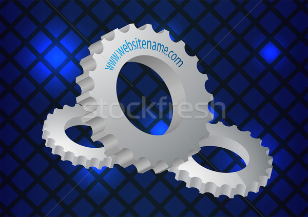 special abstract technology background with metal gears Stock photo © place4design