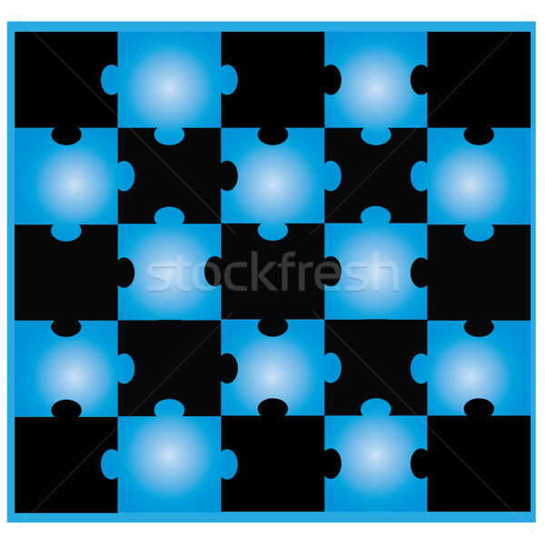 Kirakós játék 25 darabok absztrakt piros puzzle Stock fotó © place4design