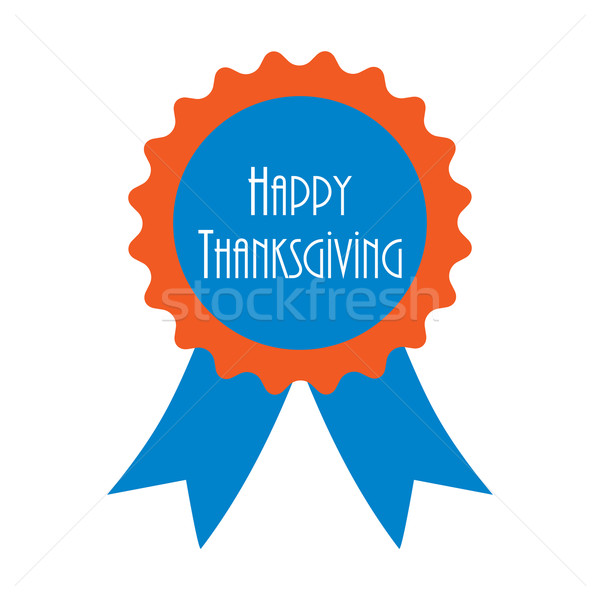 Vector thanksgiving badge with ribbons Stock photo © place4design