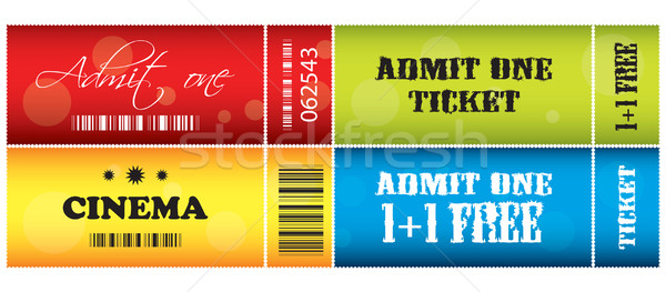 set of ticket admit one vector  Stock photo © place4design