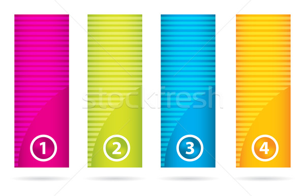 special labels set with numbered buttons Stock photo © place4design