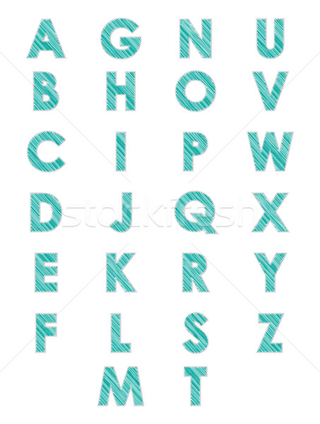 vector scribbled alphabet with special design Stock photo © place4design
