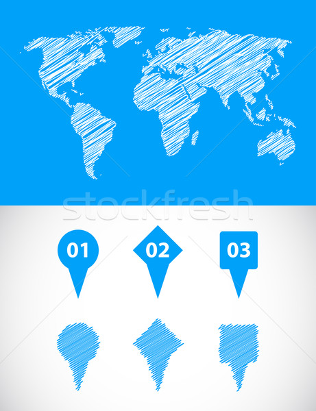 vector map with special sketch design Stock photo © place4design