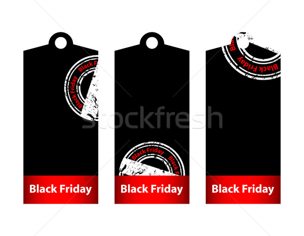 Black friday tag teken zwarte marketing vlammen Stockfoto © place4design
