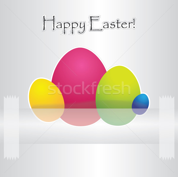 Especial cartão ovos de páscoa páscoa primavera projeto Foto stock © place4design