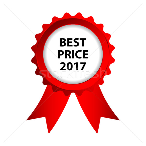 Különleges piros kitűző legjobb ár promóciós címke Stock fotó © place4design