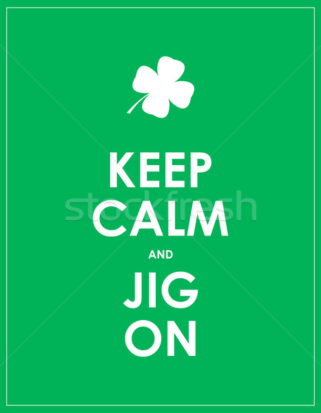 keep calm banner for St. Patrick's day Stock photo © place4design