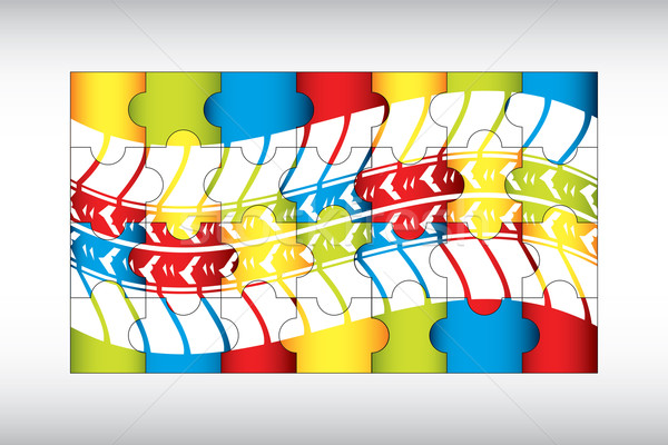 special puzzle with tire design Stock photo © place4design