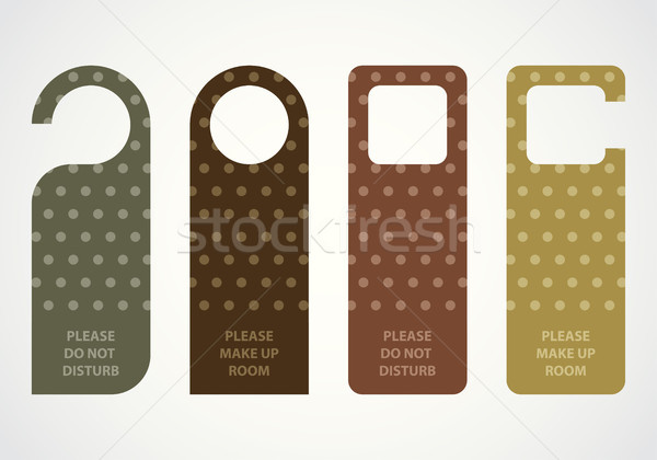 hotel do not disturb door hanger with hipster design Stock photo © place4design