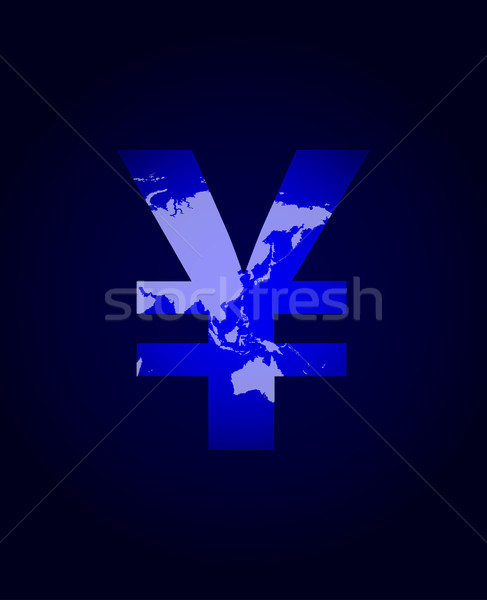 Yen signe plasma design argent carte [[stock_photo]] © place4design