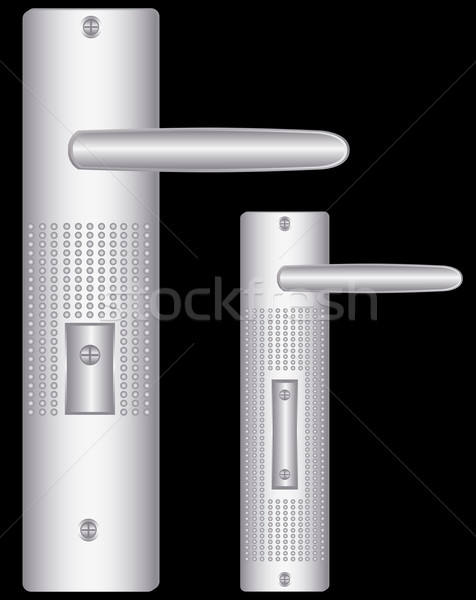 Chrome silver handles for doors Stock photo © place4design