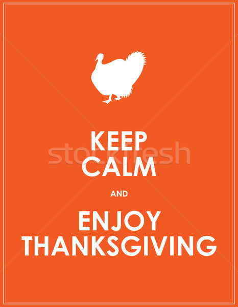 special keep calm banner for thanksgiving day Stock photo © place4design