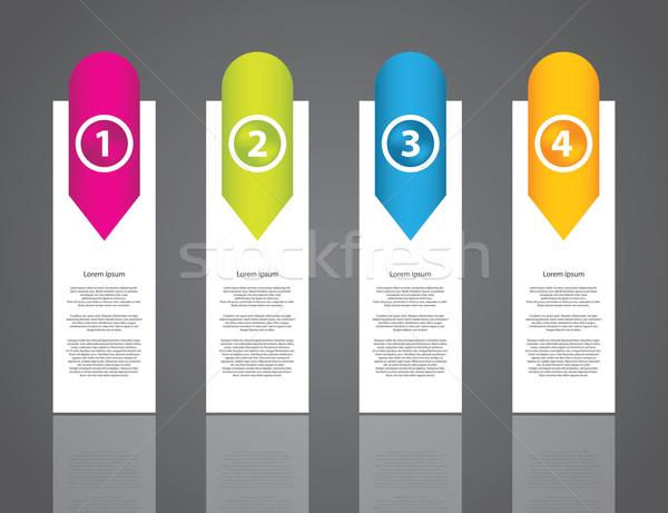 advertising label set with numbered buttons Stock photo © place4design
