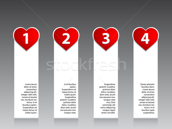 Advertising label set with valentin's design Stock photo © place4design
