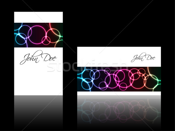 Abstract business card with special plasma design Stock photo © place4design