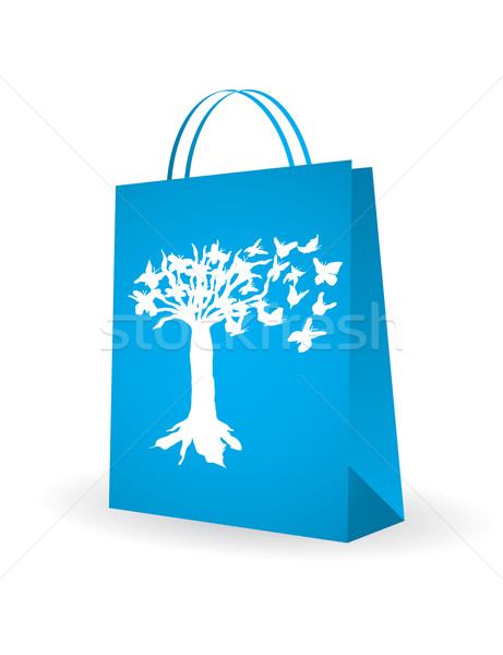shopping bag with special butterfly design Stock photo © place4design