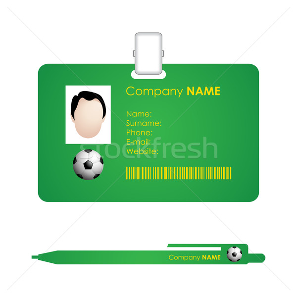 Vetor identificação cartão modelo caneta negócio Foto stock © place4design