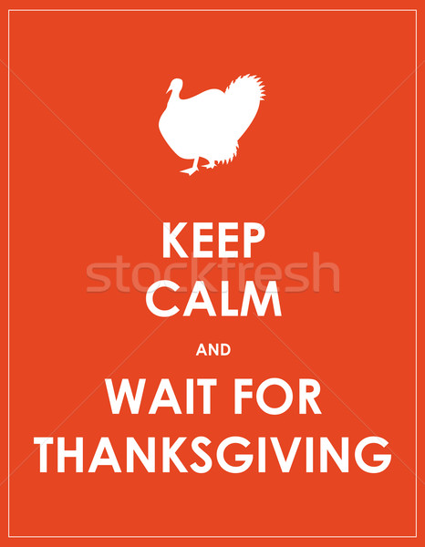 keep calm and wait for thanksgiving background Stock photo © place4design