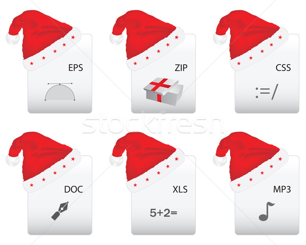 Web document icon with Christmas design Stock photo © place4design