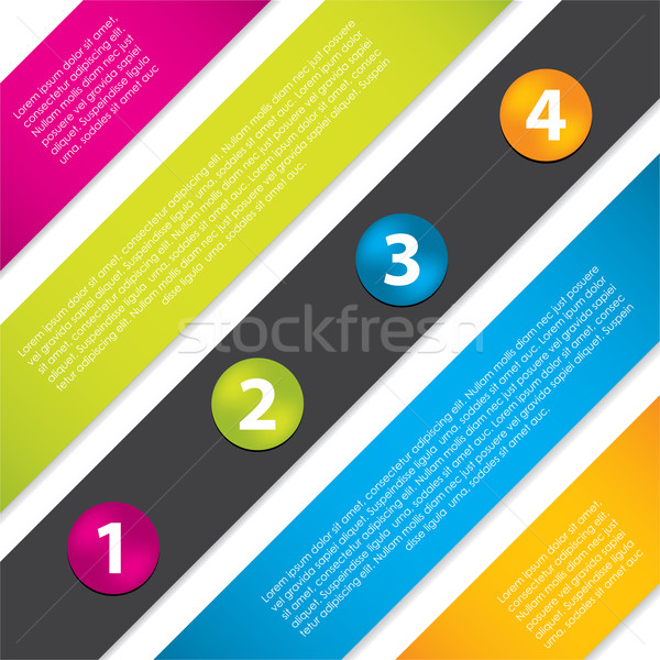 special banners with icons numbered from one to four Stock photo © place4design