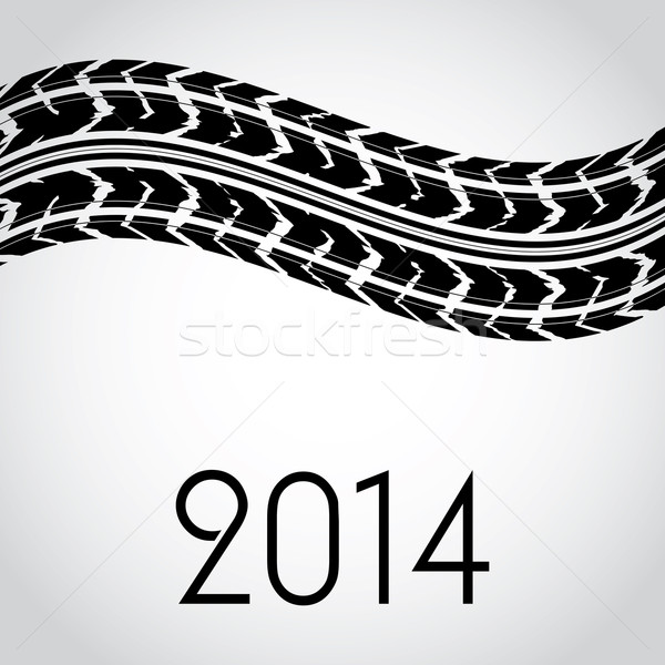 road tire track with special design, 2014 background Stock photo © place4design