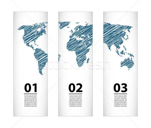 banner with special sketch map design Stock photo © place4design