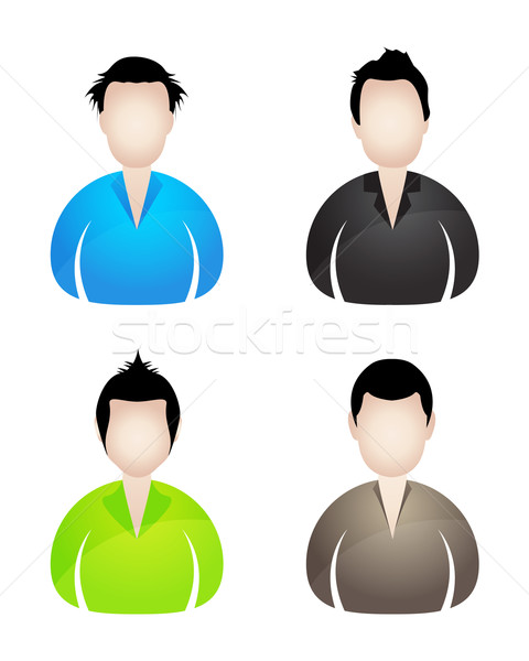 four businessman icons Stock photo © place4design
