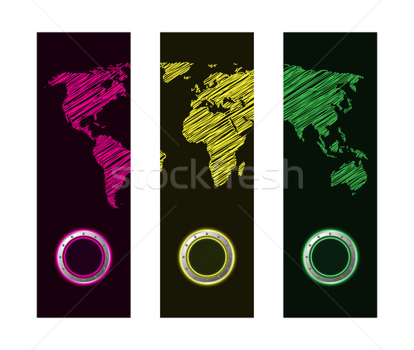 banner with special map design Stock photo © place4design