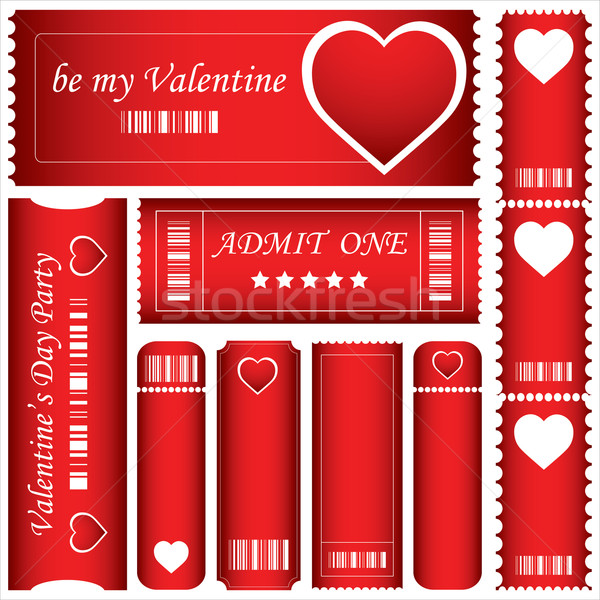 special red Valentine's Day tickets Stock photo © place4design