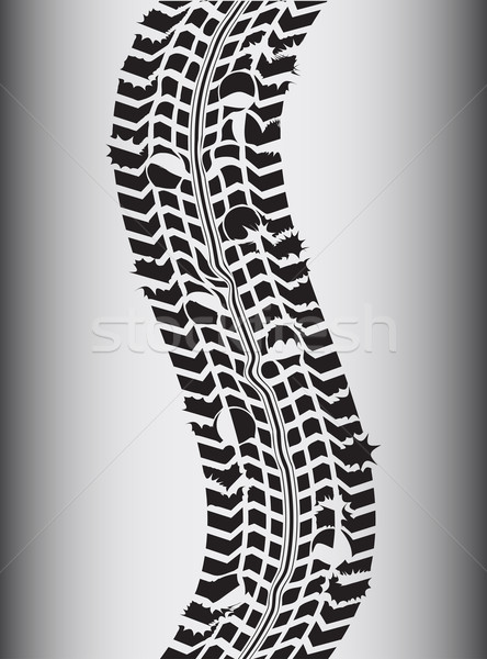 special transportation background with grunge tire track Stock photo © place4design