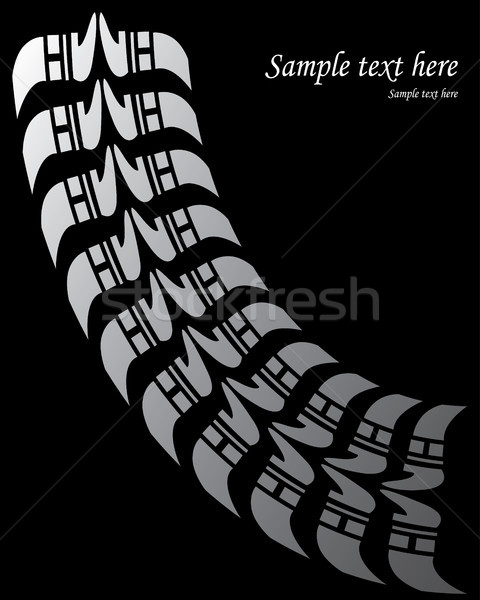 Tire print - Vector Stock photo © place4design