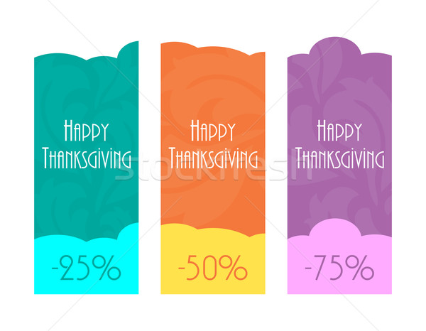 Happy Thanksgiving labels Stock photo © place4design