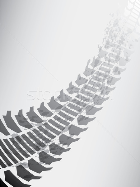 Stock photo: Special tire track