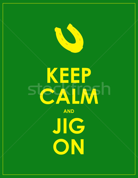 keep calm banner for St. Patrick's day Stock photo © place4design