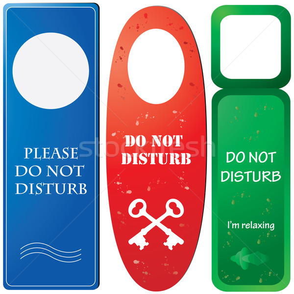 Door hangers with ''Do not disturb''  Stock photo © place4design