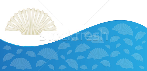 summer flyer design with sea shells Stock photo © place4design
